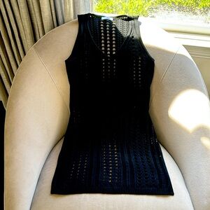 Black crochet cover up size small never worn